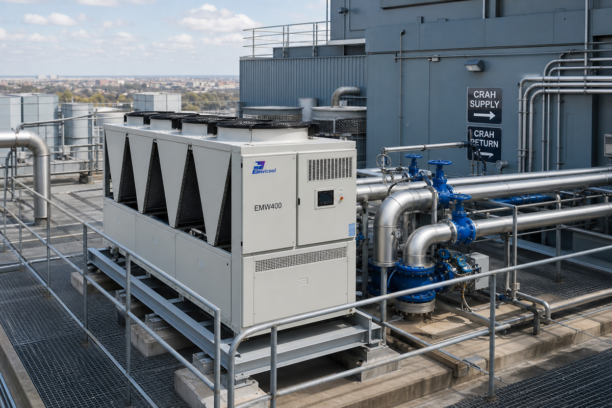 Envicool EMW400HCNC3R Industrial Air-Cooled Chiller 400kW in the home