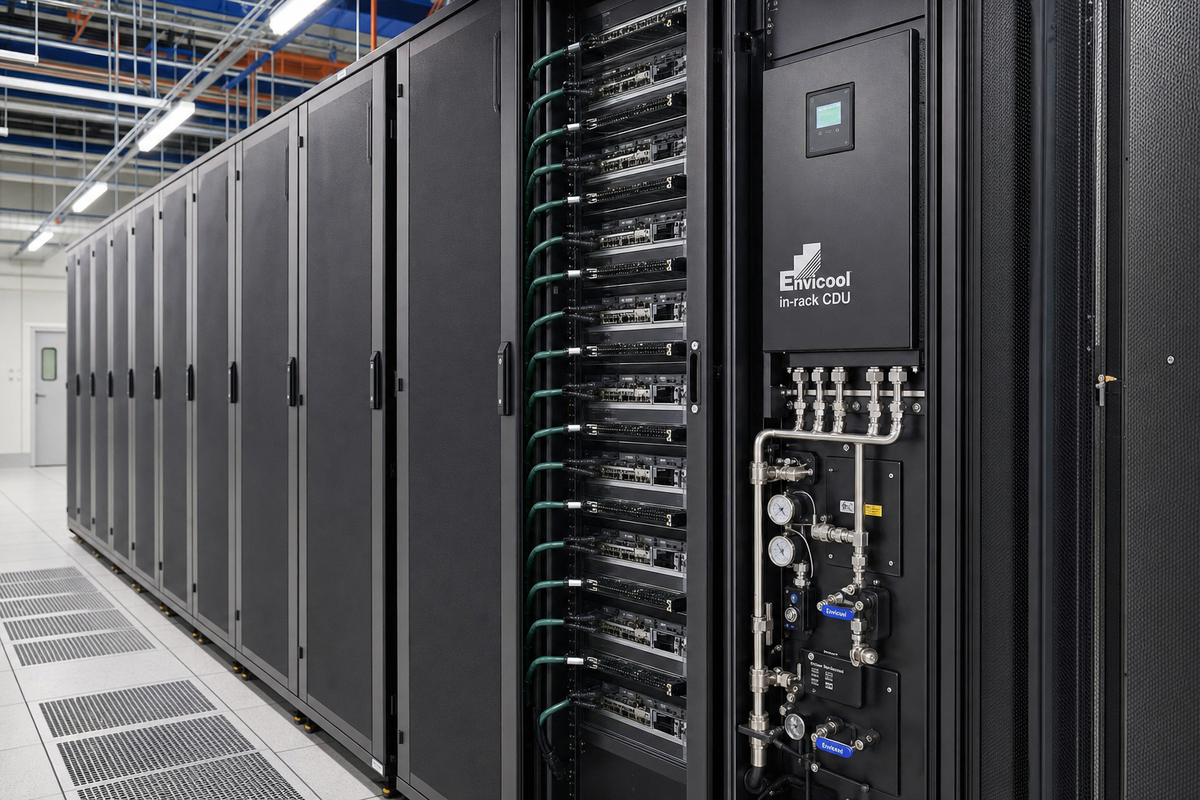 Envicool Coolinside XCRow040 In-Rack Liquid CDU 40kW in the home