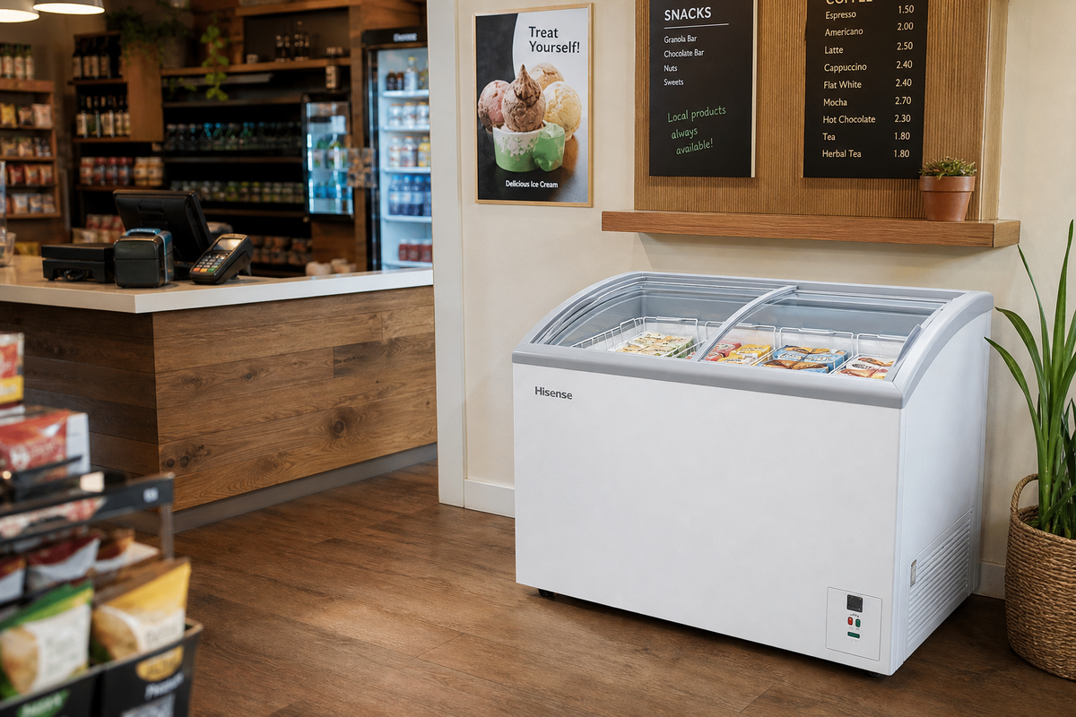Hisense Display Freezer 300L in the home