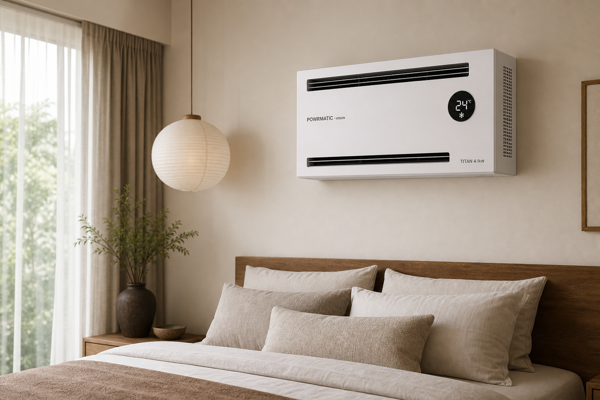 Powrmatic Vision Titan 4.1kW Through-Wall AC in the home