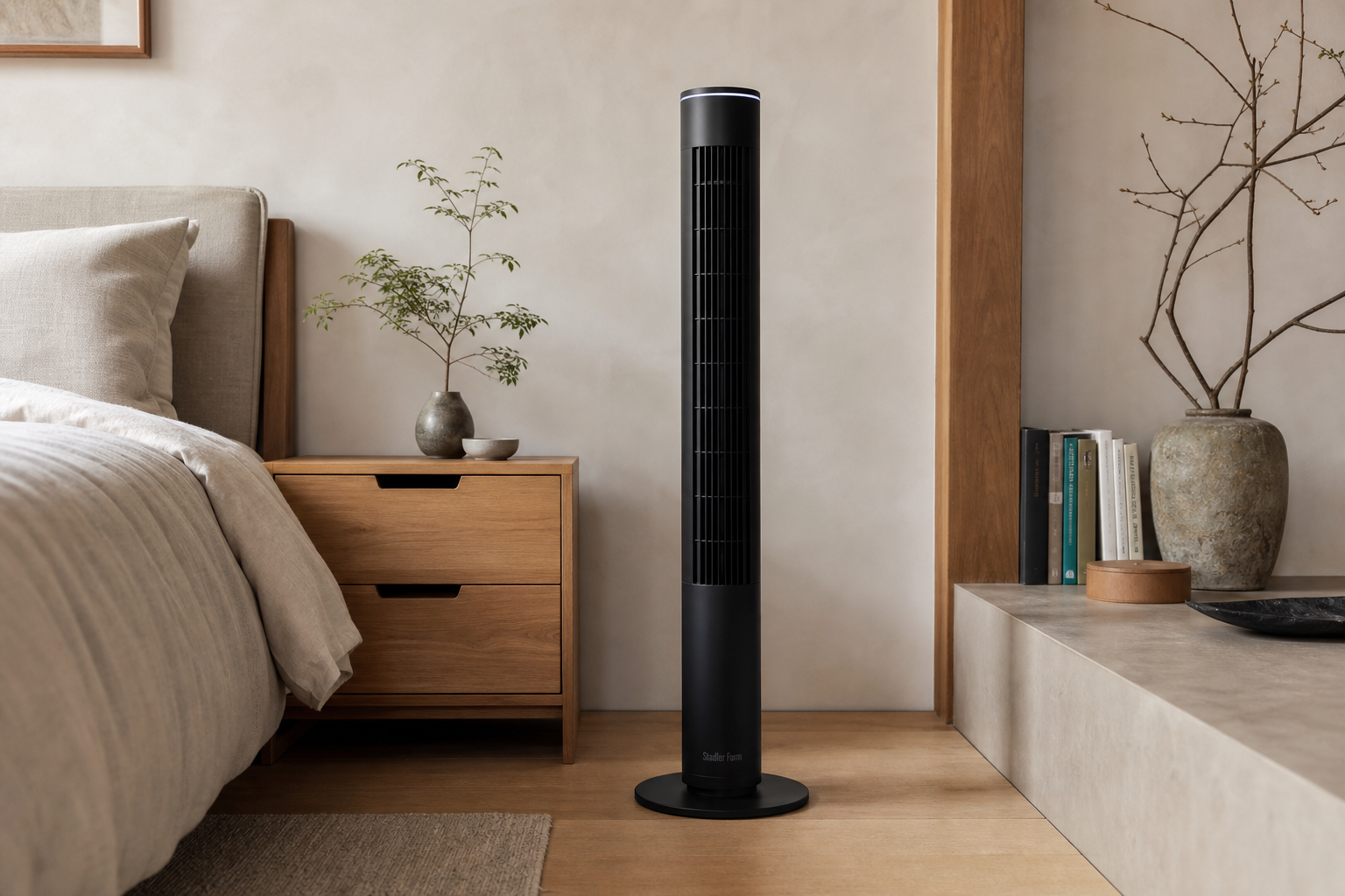 Stadler Form Peter Tower Fan in stylish home environment